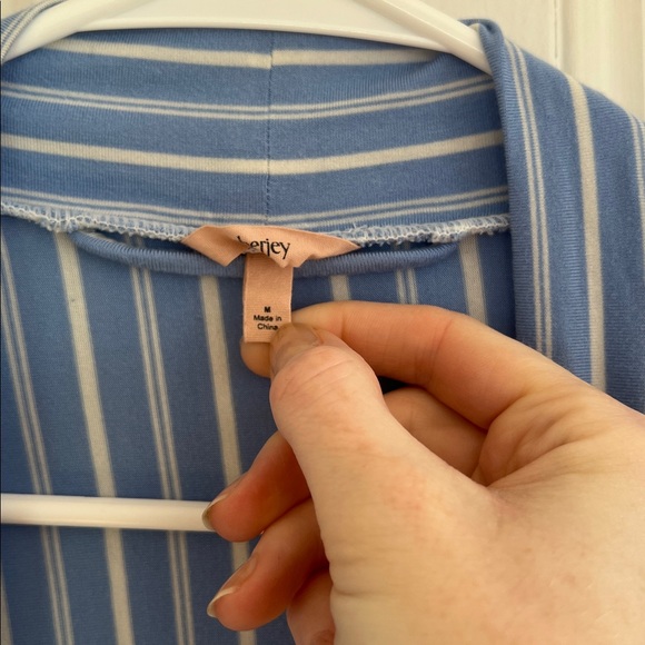 Eberjey Blue Striped Robe - Picture 2 of 8